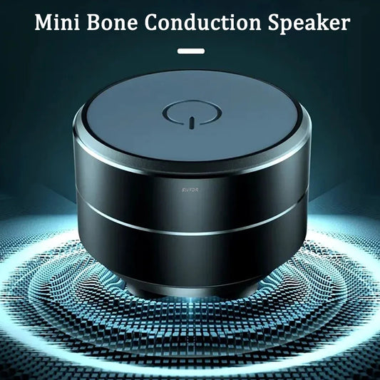 Mini Bone Conduction Bluetooth Speaker – TWS Portable Metal Audio