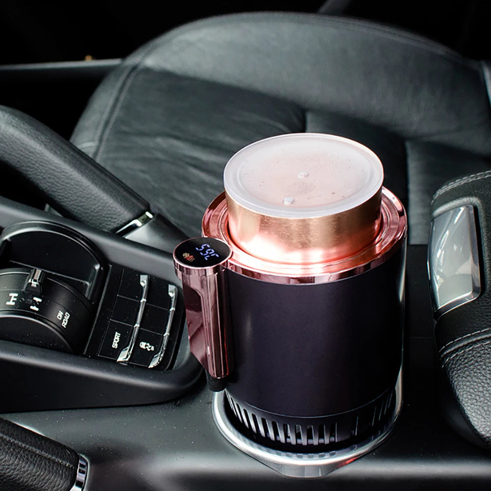 2-in-1 Smart Car Cup Cooler & Warmer – 12V Portable Drink Holder for Travel