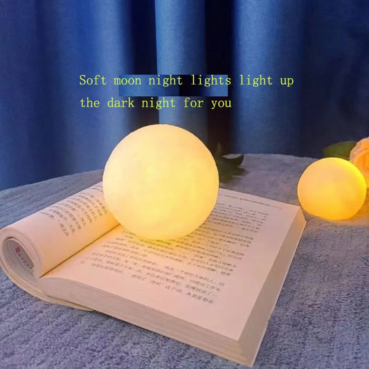 LED Galaxy Moon Light – DIY Night Lamp with Stand for Kids & Bedroom Decor