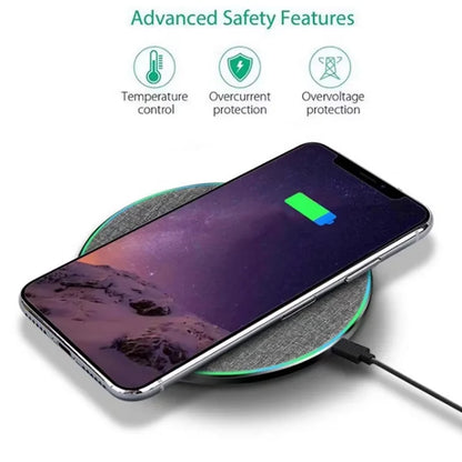 Ultra-Thin Wireless Charger Pad – Fast Charging for iPhone & Samsung Galaxy