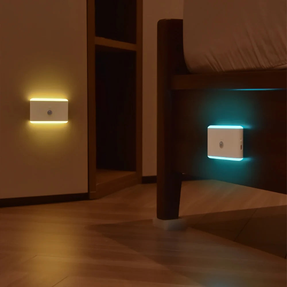 LED Motion Sensor Night Light – 3 Modes Dimmable Stair Lamp with Battery