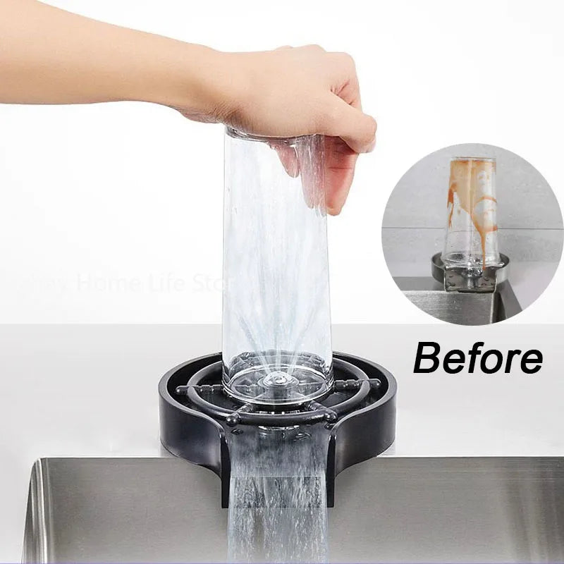 Automatic Cup Washer – High Pressure Glass & Bottle Rinser for Kitchen Sink