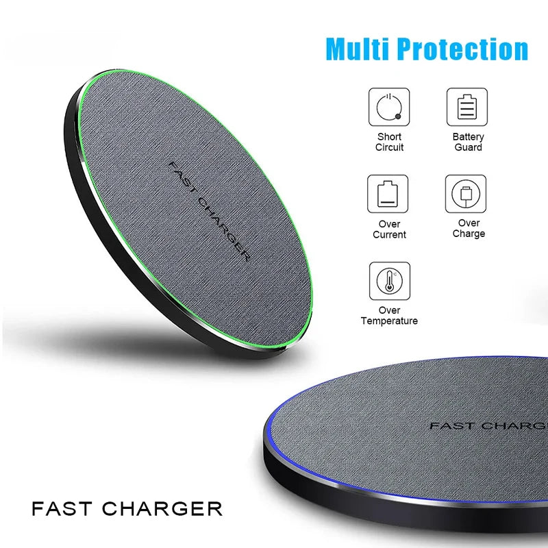 Ultra-Thin Wireless Charger Pad – Fast Charging for iPhone & Samsung Galaxy
