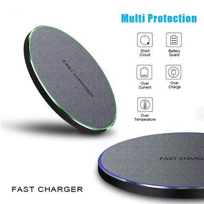 Ultra-Thin Wireless Charger Pad – Fast Charging for iPhone & Samsung Galaxy