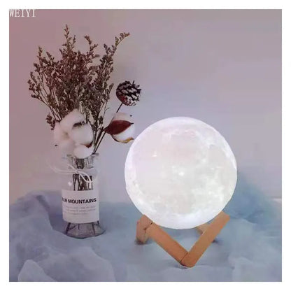LED Galaxy Moon Light – DIY Night Lamp with Stand for Kids & Bedroom Decor