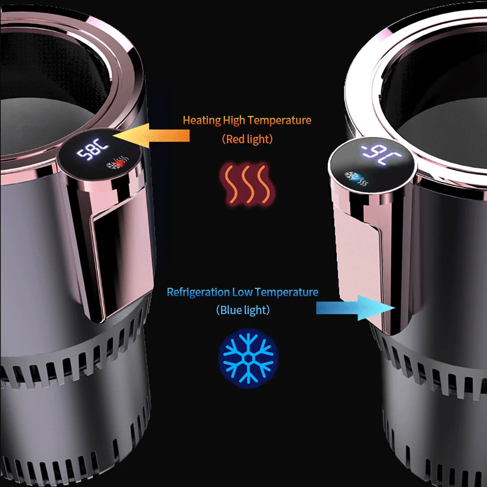 2-in-1 Smart Car Cup Cooler & Warmer – 12V Portable Drink Holder for Travel