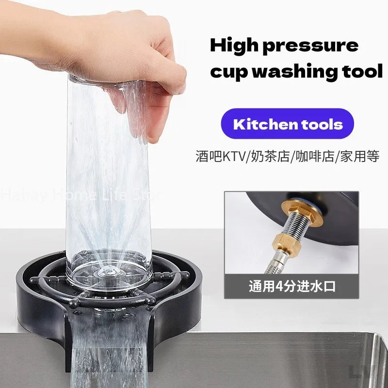 Automatic Cup Washer – High Pressure Glass & Bottle Rinser for Kitchen Sink