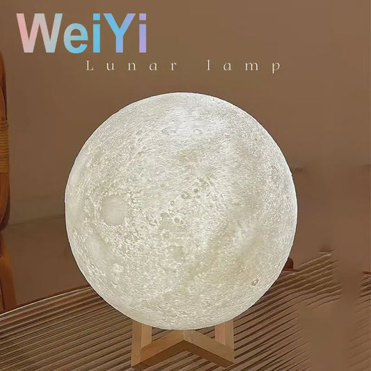 LED Galaxy Moon Light – DIY Night Lamp with Stand for Kids & Bedroom Decor