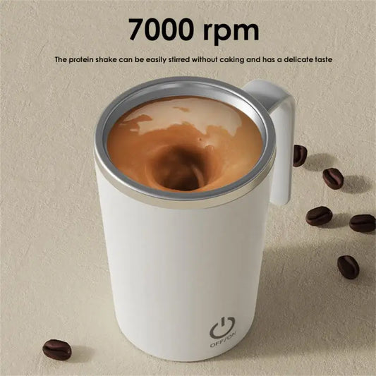 Automatic Self-Stirring Mug – Rechargeable Stainless Steel Magnetic Coffee Cup