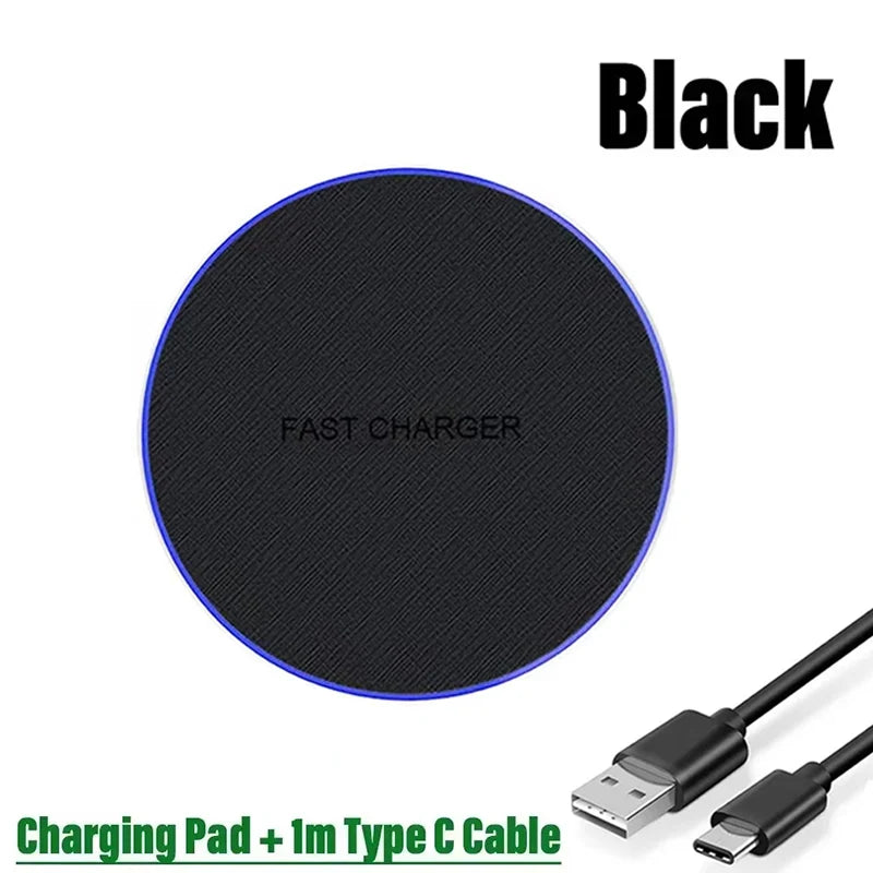 Ultra-Thin Wireless Charger Pad – Fast Charging for iPhone & Samsung Galaxy
