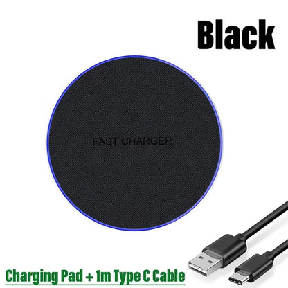 Ultra-Thin Wireless Charger Pad – Fast Charging for iPhone & Samsung Galaxy