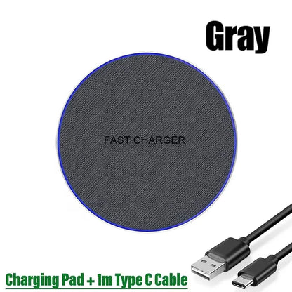 Ultra-Thin Wireless Charger Pad – Fast Charging for iPhone & Samsung Galaxy