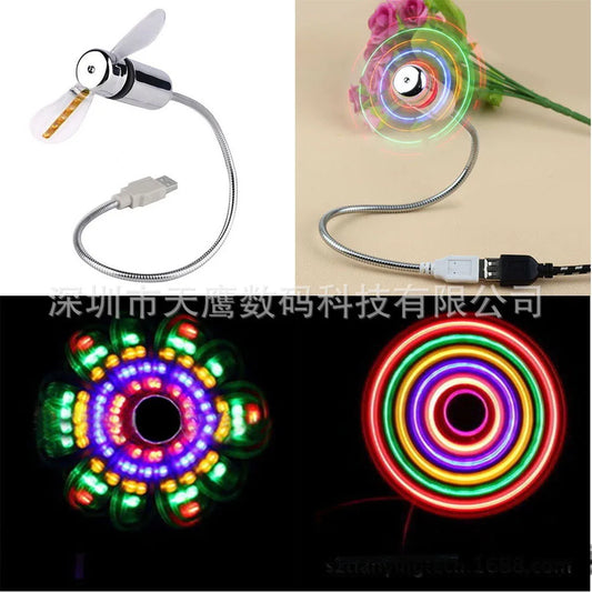 USB Clock Fan with Time & Temperature Display – Laptop Gadget & Gift