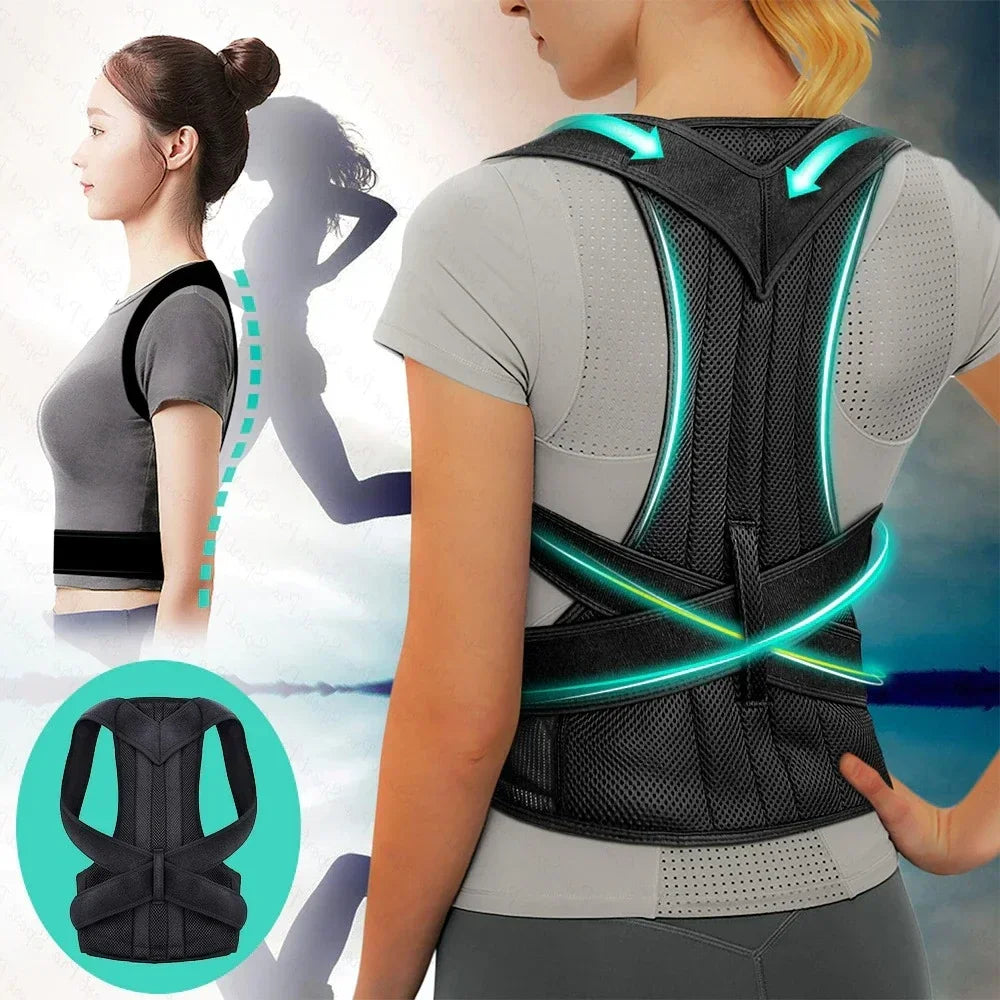 Adjustable Posture Corrector – Breathable Support for Pain Relief