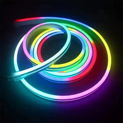5V USB RGBIC Neon LED Strip – 1-5M Waterproof with Bluetooth & Remote
