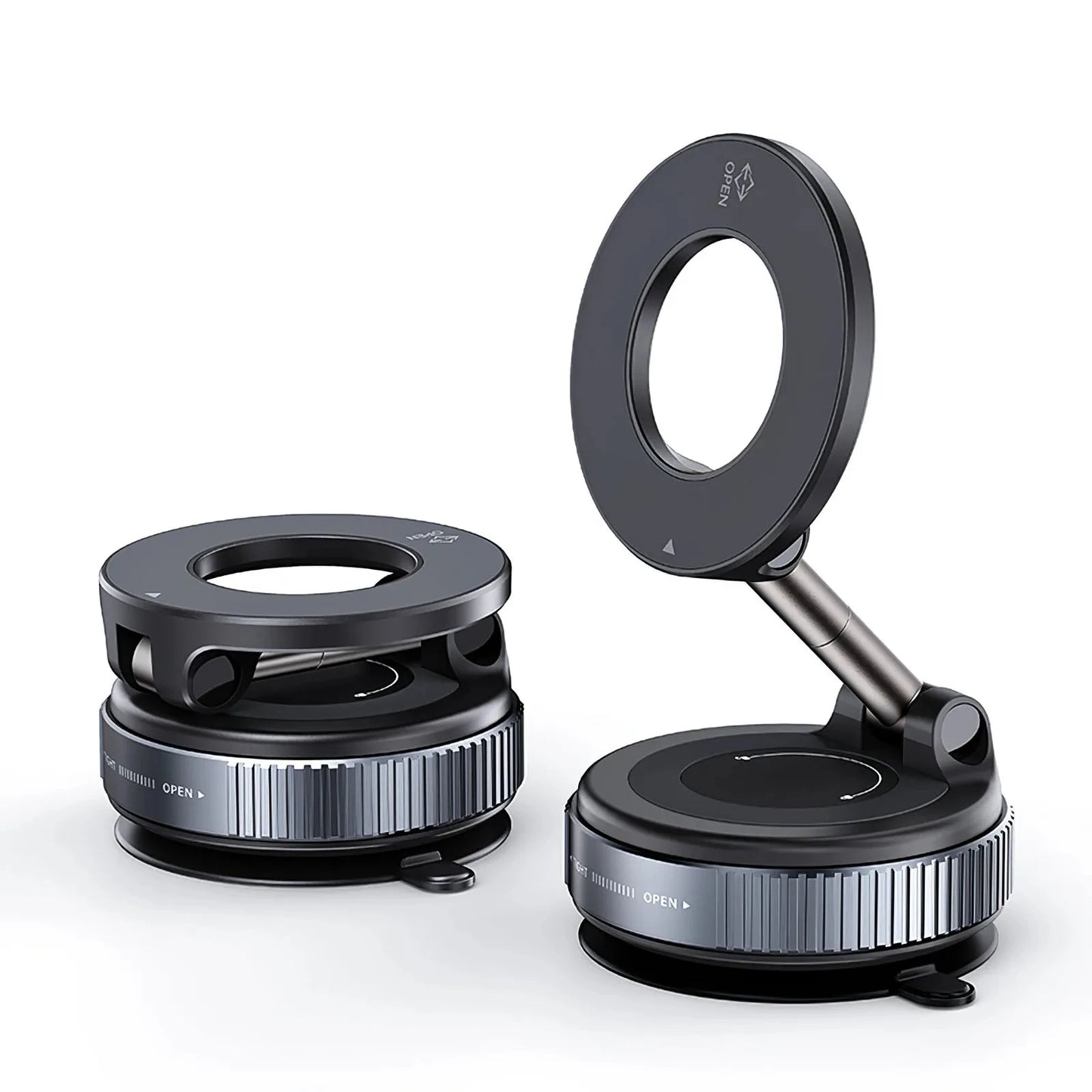 360° Magnetic Car Phone Holder – Vacuum Suction Mount for Dashboard or Windshield