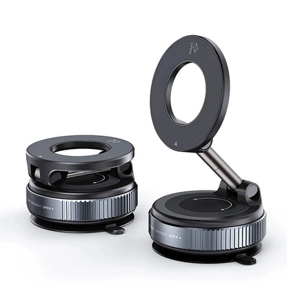 360° Magnetic Car Phone Holder – Vacuum Suction Mount for Dashboard or Windshield