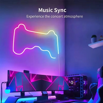 5V USB RGBIC Neon LED Strip – 1-5M Waterproof with Bluetooth & Remote