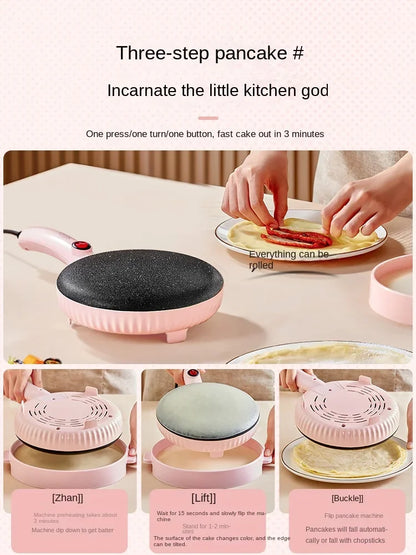 220V Electric Crepe Maker – Non-Stick Pancake & Breakfast Machine 600W