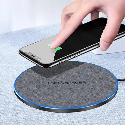 Ultra-Thin Wireless Charger Pad – Fast Charging for iPhone & Samsung Galaxy