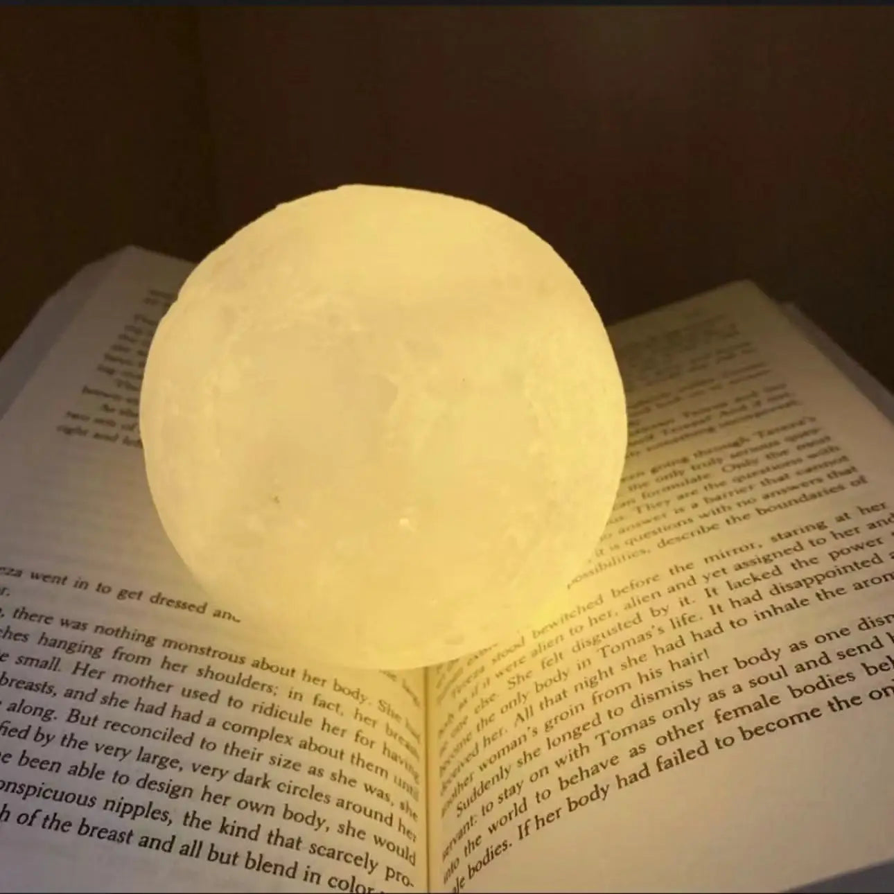 LED Galaxy Moon Light – DIY Night Lamp with Stand for Kids & Bedroom Decor